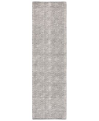 Eleanora LRL6503B Black and Cream 2'3" X 8' Runner Area Rug