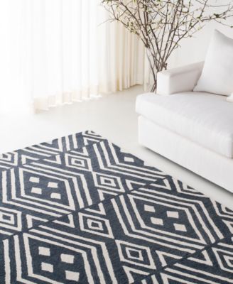 Imani Geometric LRL6609N Slate 4' X 6' Area Rug