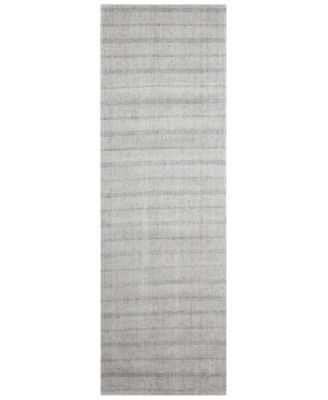 Miles Stripe LRL6400C Silver 2'6" X 8' Runner Area Rug