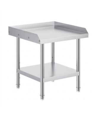 Stainless Steel Work Table 24 x 24 x 26 in Commercial Food Prep with Backsplash