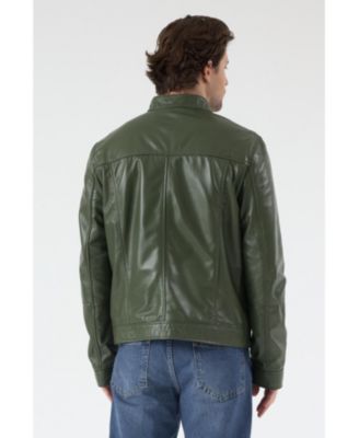 Men's Leather Racer Jacket