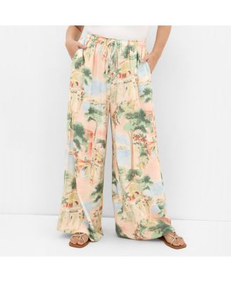 Women's Halle Sardinia Print Wide Leg Pant