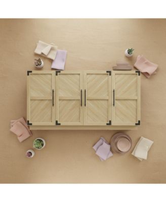 Sideboard Buffet Cabinet Farmhouse Storage Adjustable Shelves Living Room Entryway