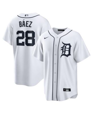 Men's Javier Baez White Detroit Tigers Home Replica Player Jersey