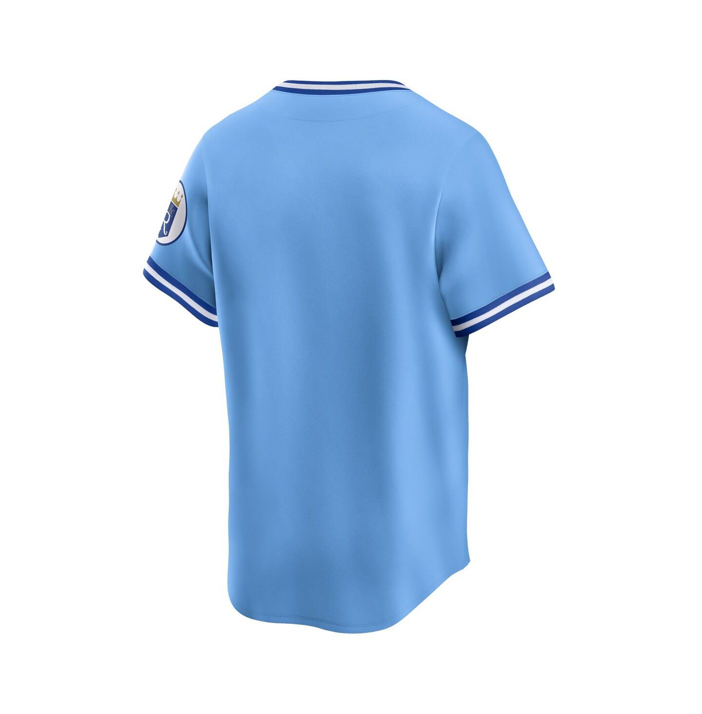 Мужской топ Nike Light Blue Kansas City Royals Cooperstown Collection Limited Jersey — фото 3