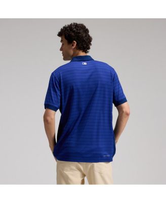 Men's Royal Los Angeles Dodgers Authentic Collection Striped Victory Dri-FIT Polo Shirt