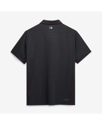 Men's Black Seattle Mariners Authentic Collection Striped Victory Dri-FIT Polo Shirt