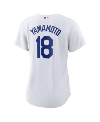 Women's Yoshinobu Yamamoto White Los Angeles Dodgers Replica Jersey