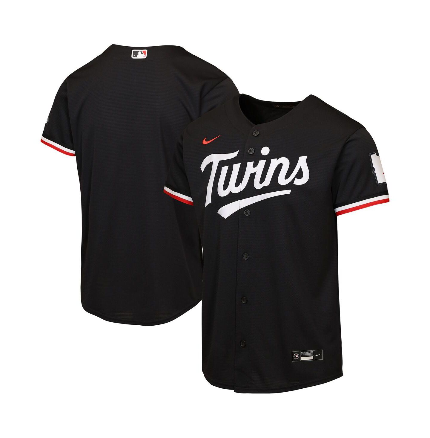 Детская джерси Nike Minnesota Twins Alternate 2 Stadium, Black — фото 1