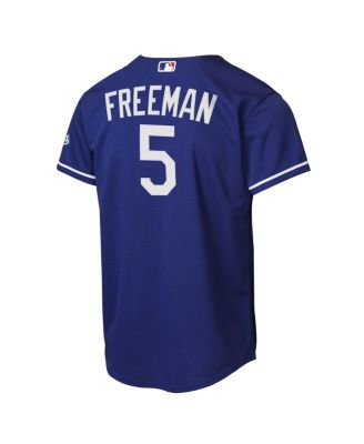 Big Boys and Girls Freddie Freeman Royal Los Angeles Dodgers Alternate Stadium Jersey
