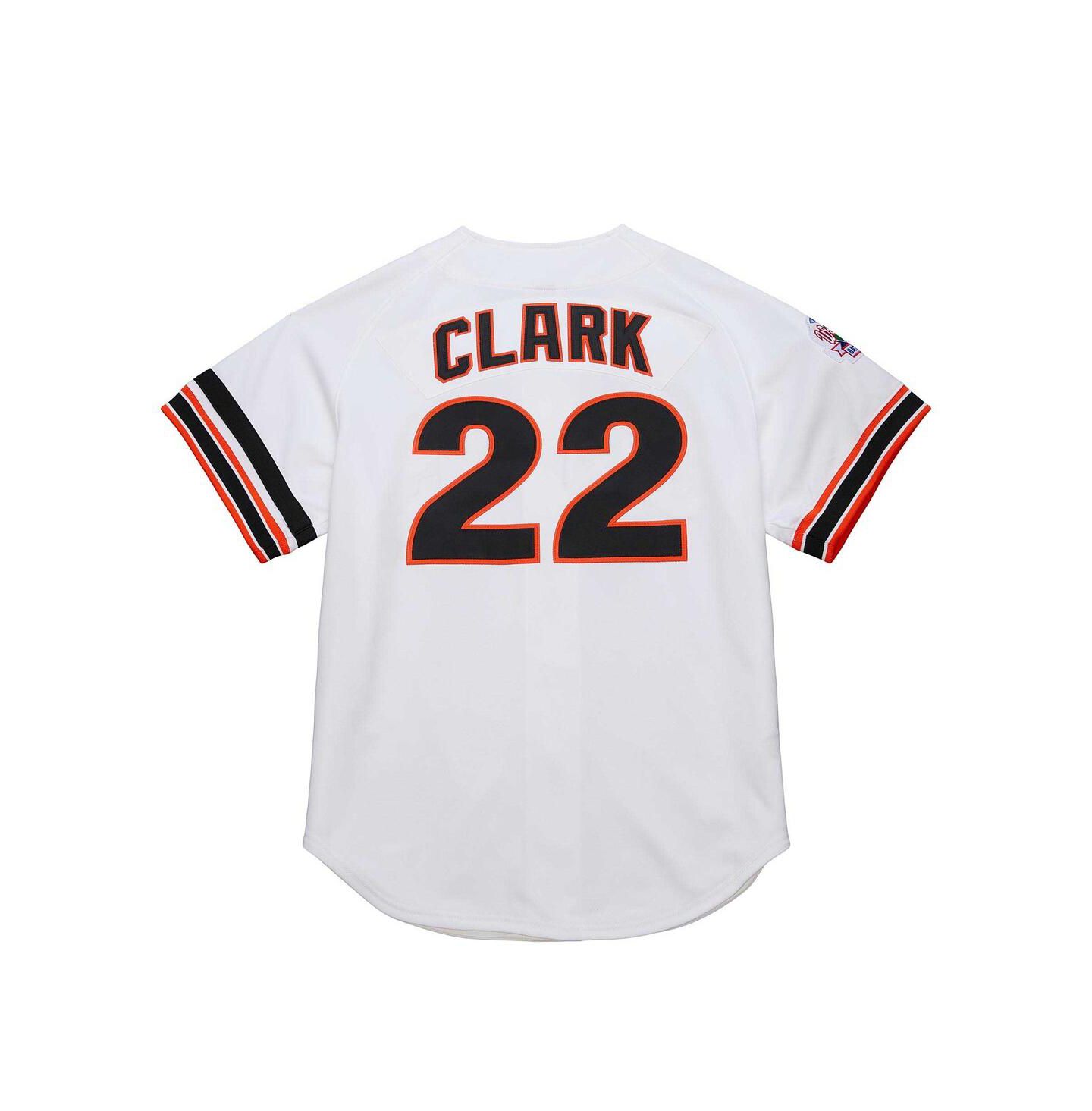 Мужской топ Mitchell & Ness Will Clark White San Francisco Giants Cooperstown Collection 1989 Authentic Jersey — фото 3