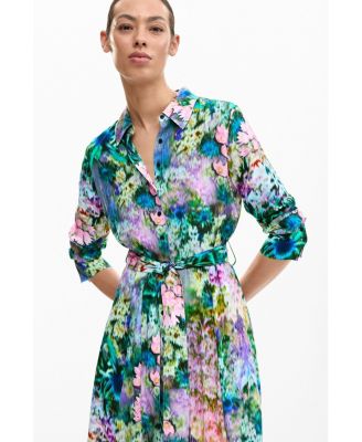 Women's Shirt Dress Garden