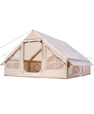 Inflatable Camping Tent for 5-8 Person Easy Setup with Pump and Mesh Windows