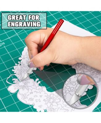 2 Pack Exacto Knife Set Precision Paper Carving Crafts Art Hobby High Carbon Steel