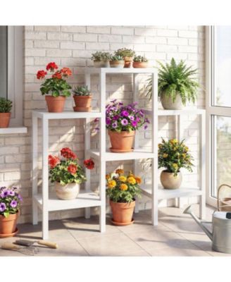 6-Tier Modular Plastic Storage Shelves for Living Room, Kitchen and Bathroom