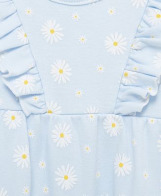 Baby Girls' Daisies Sleeveless Rompers, 2-Pack