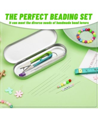 86pc Beading Set Big Eye Seed Bead Long Straight Twist Flexible