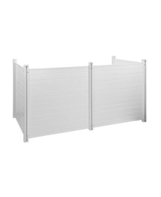 4 Panel Outdoor Privacy Screen 50 x 50 in Vinyl Fence for Trash Can and A C