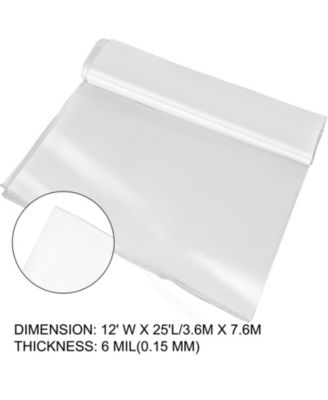 12 x 25 Ft UV Resistant Polyethylene Greenhouse Plastic Film 6 Mil