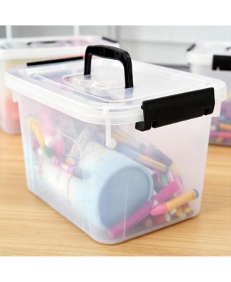 Clear Latch Storage Box with Handle and Lid