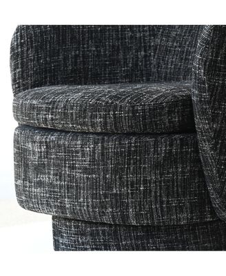 30.5 Modern Swivel Barrel Accent Chair, Upholstered Armchair, 1 Pc