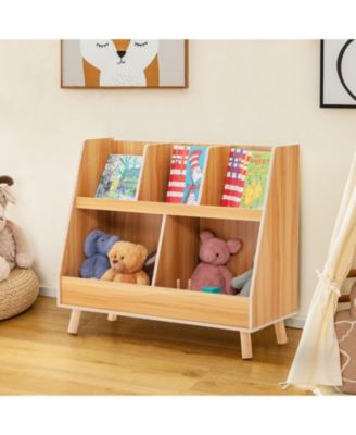 5-Cube Kids Bookshelf and Toy Organizer with Anti-Tipping Kits