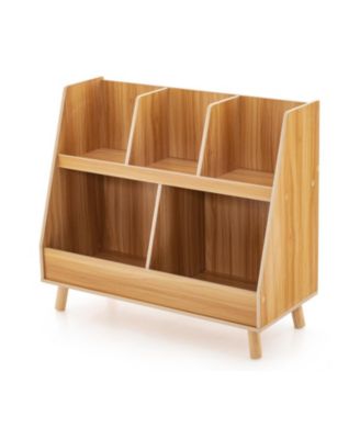 5-Cube Kids Bookshelf and Toy Organizer with Anti-Tipping Kits