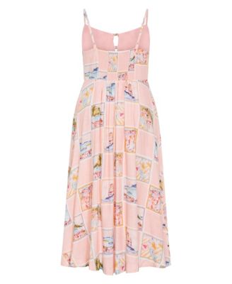 Women's Billie Postcard Print Maxi Dress