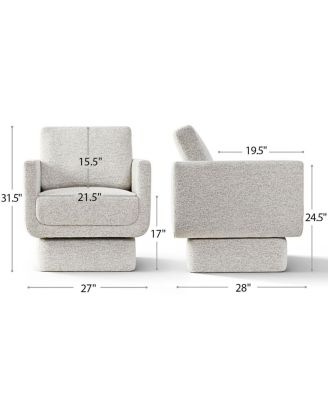 Modern Swivel Accent Chair, Upholstered Lounge Chair, 1 Piece