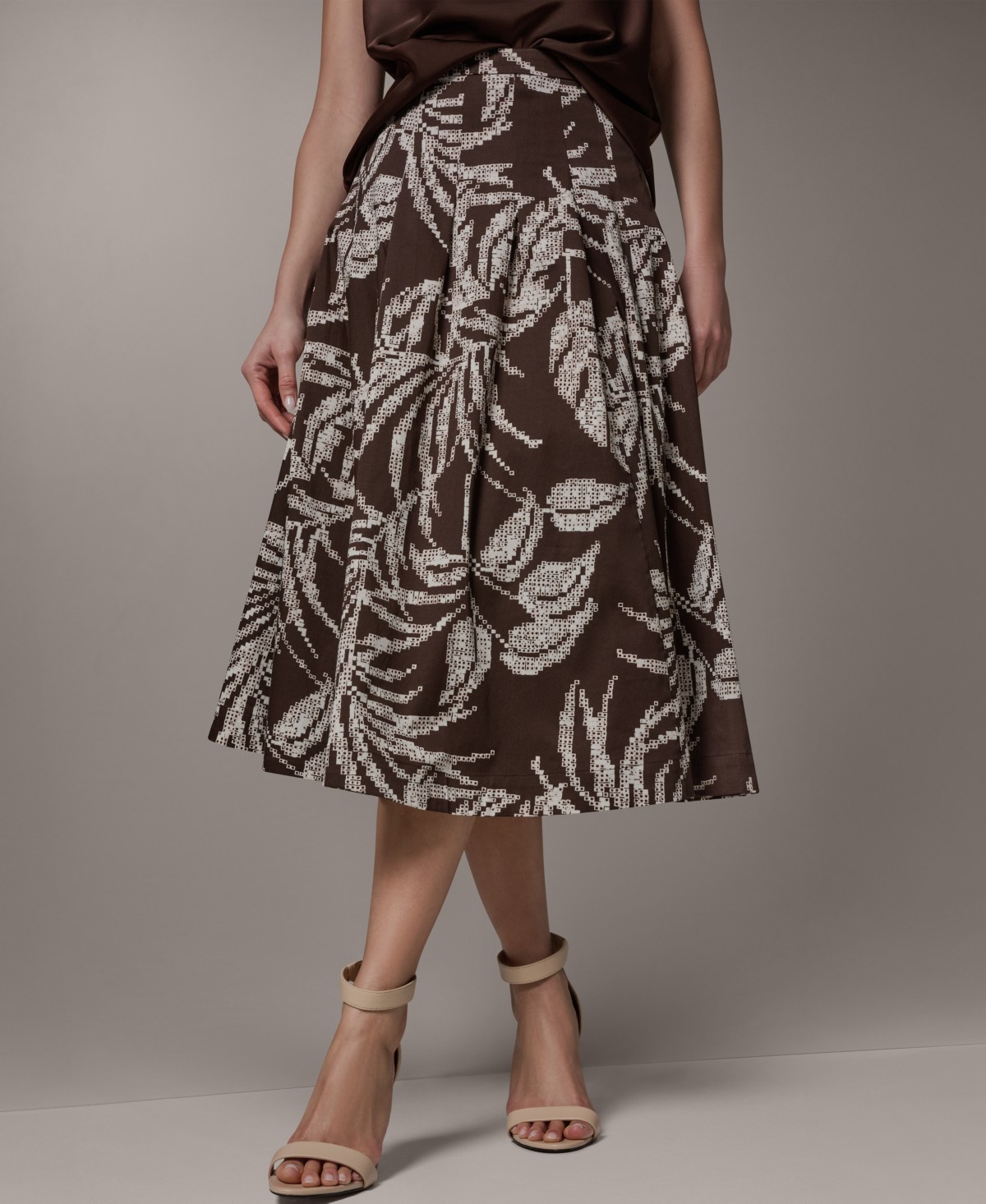Женские Donna Karan New York Women's Pleated Midi Skirt, Regular & Petite — фото 1