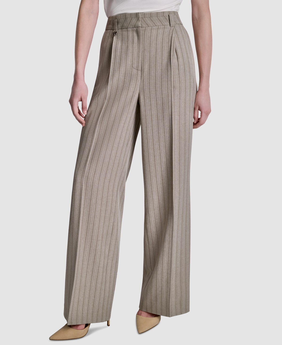 Женские DKNY Women's Mid-Rise Straight-Fit Pants, Regular & Petite — фото 1