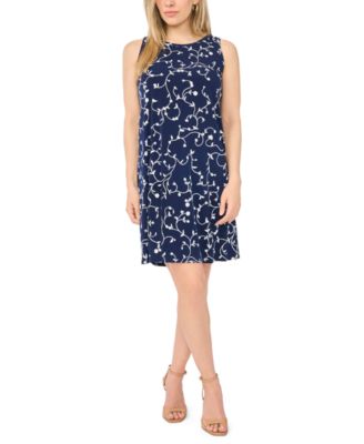 Petite Sleeveless Round Neck Mini Dress