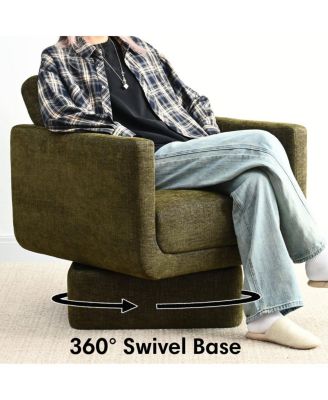 360 Swivel Barrel Accent Chair, Modern Club Lounge Chair, 1 Pc