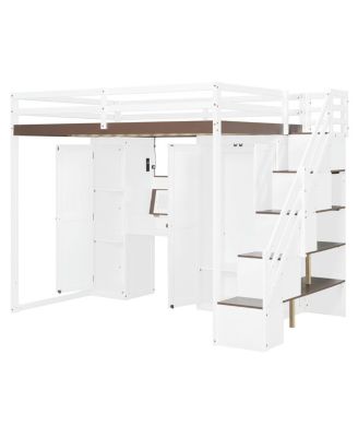 Metal Triple Bunk Bed, Separates to 3 Twins