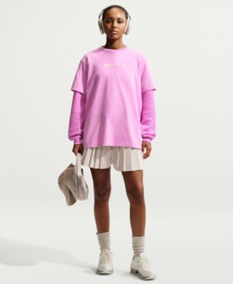 Women's Long-Sleeve Oversized Cotton T-Shirt