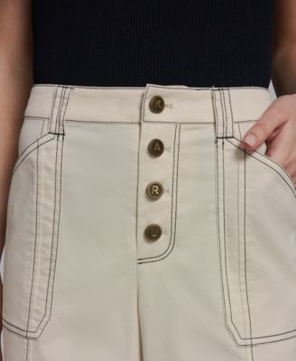 Petite Mid-Rise Wide-Leg Pants