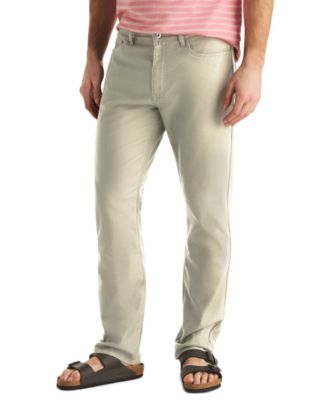 Men's Classic-Fit Linen-Blend Straight-Leg 5-Pocket Jeans