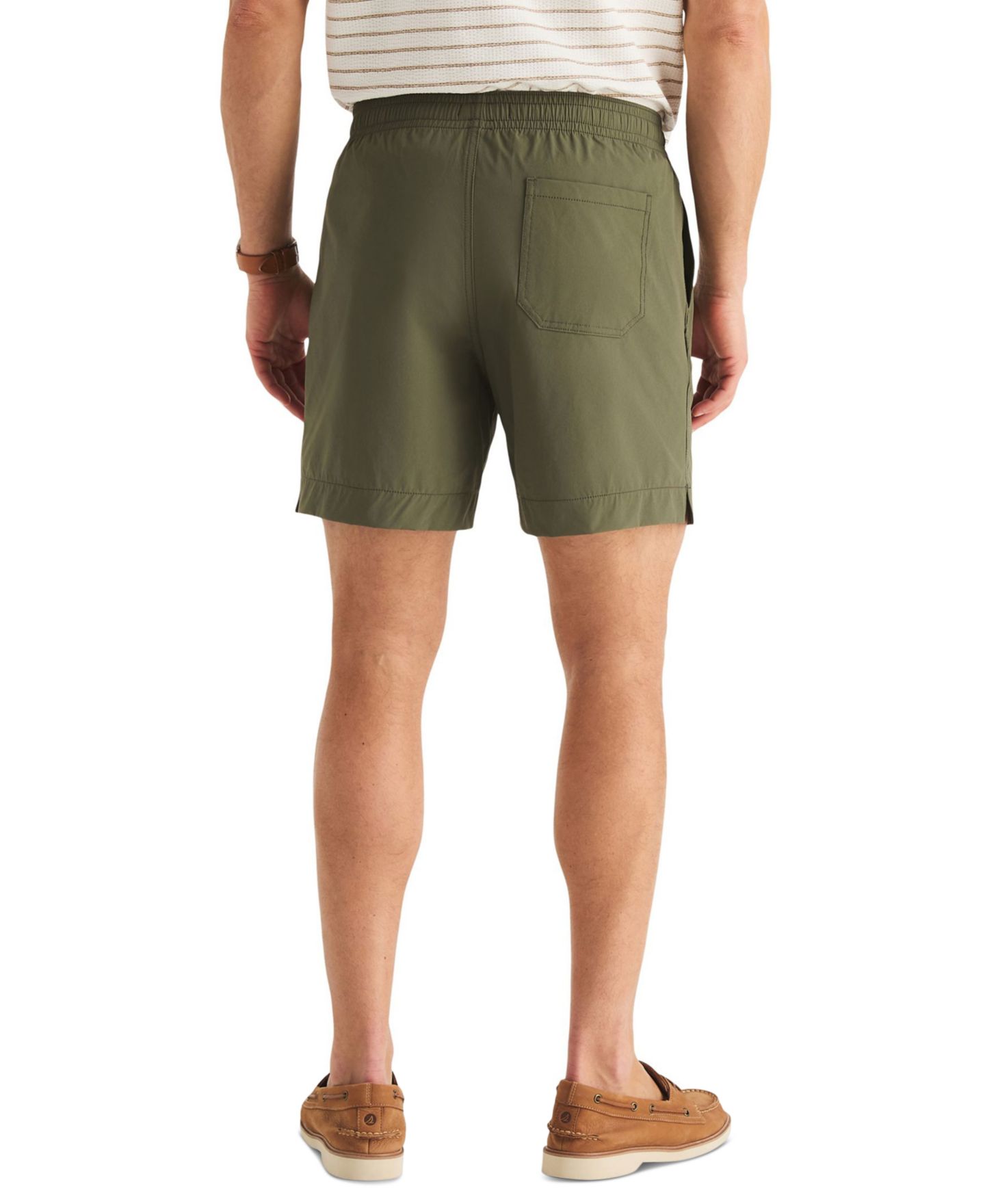 Мужские шорты Nautica 6.5" Stretch Ripstop Excursion Pull-On, цвет: Зелёный — фото 4