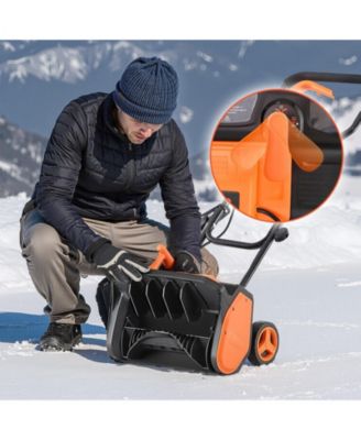 Electric Snow Shovel, 12A 17 inch Corded Snow Shovel, Adjustable Chute for Winter