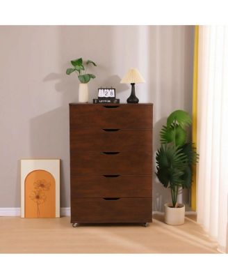 Rolling 5-Drawer Dresser, Mobile Storage Cabinet