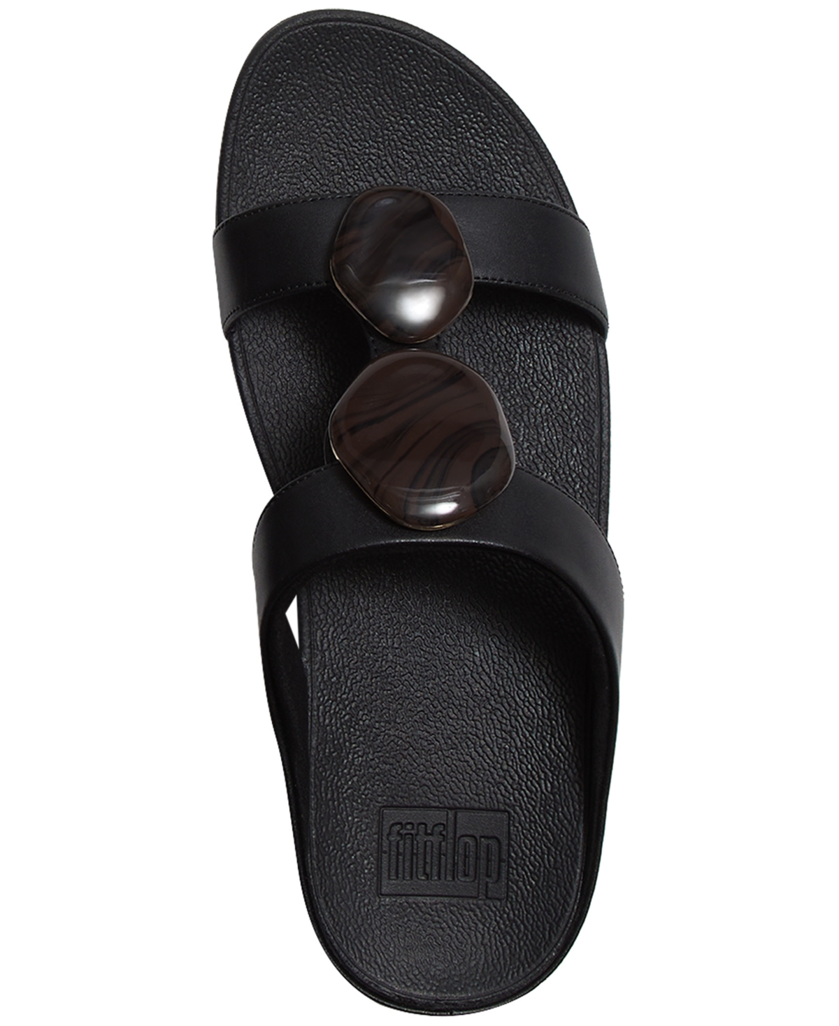 FitFlop Women's Fino Marbled-Stone H-Bar Slides Sandals