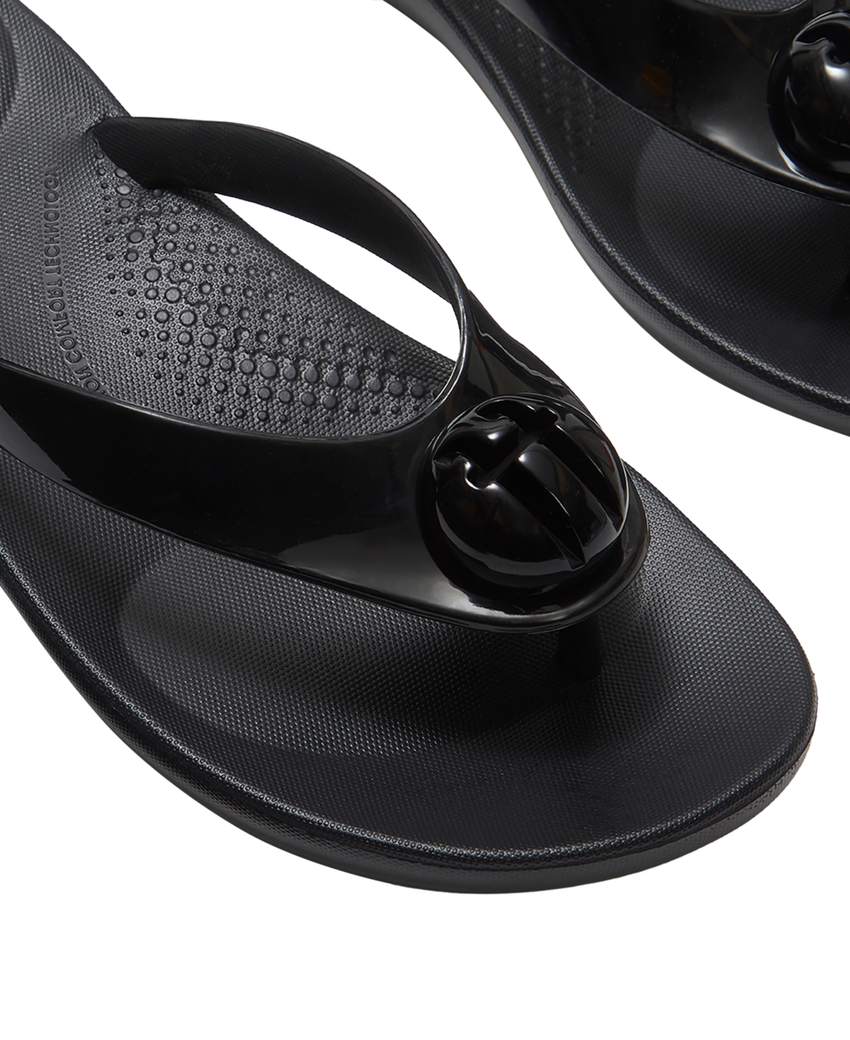 FitFlop Women's Iqushion Glossy-Button Slip-On Sandals