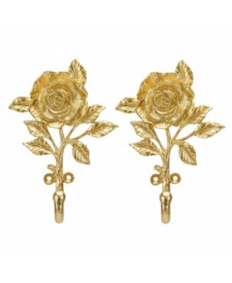 2pcs 3D Flower Retro Wall Hooks Heavy Duty Coat Hat Hanger Home Decor