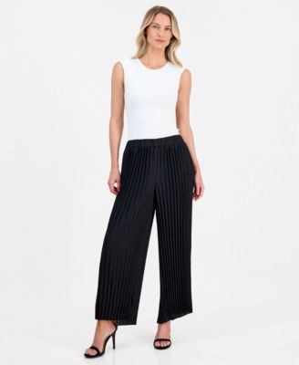Women's Pleated Wide-Leg Pants, Regular & Petite