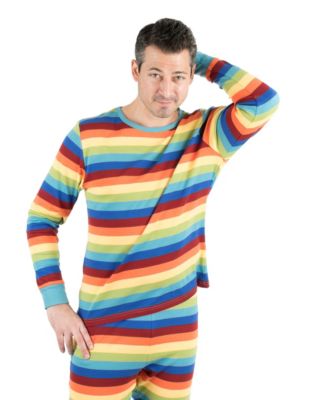Men's Matching Family Two Piece Cotton Long Sleeve Striped Pajamas