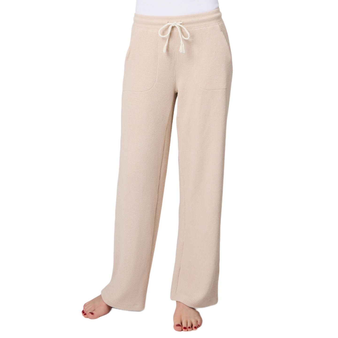 Женские брюки Free Country Ripple Knit Long Wide Leg Pant, цвет: Берёзовый — фото 1