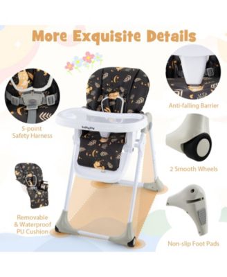3 in 1 Convertible Baby High Chair for Toddlers