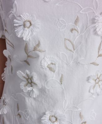 jessica howard short sleeve boat neck floral embroidered mesh dress NWT Jessica Howard Dress Womens 6 Navy Embroidered Floral Mesh Short Sleeve