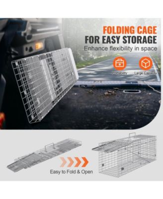 Live Animal Cage Trap, Humane Iron Trap for Cats and Rabbits