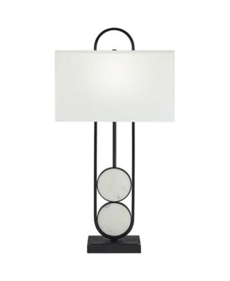 Eleanor 32 1/4" Tall Large Geometric Mid Century Modern End Table Lamp Metal Marble Single Living Room